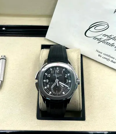 💚💥This Patek Philippe Aquanaut Travel Time💯 Refin super master quality Swish machine stainless s