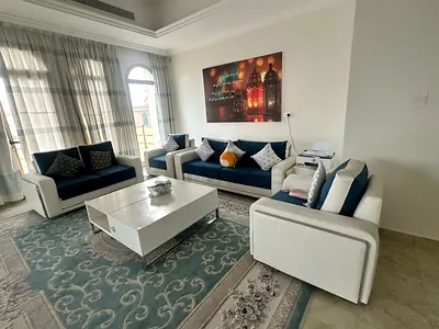 White and Teal 7 seat Sofa Set with Storage and Coffee Table - Brand New Condition Hardly used