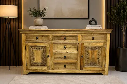 Marina Home Mango Wooden plain wooden sideboard