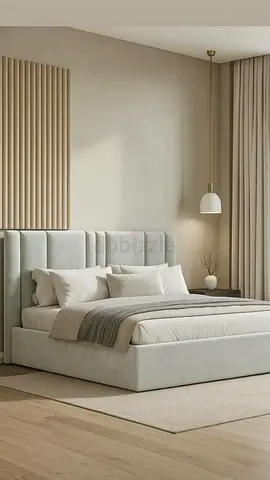 Upholstered Platform Bed with Padded Headboard