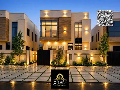 Modern villas for sale, ground and first floors, including registration and ownership fees, freehold ownership, Dubai villa design,
