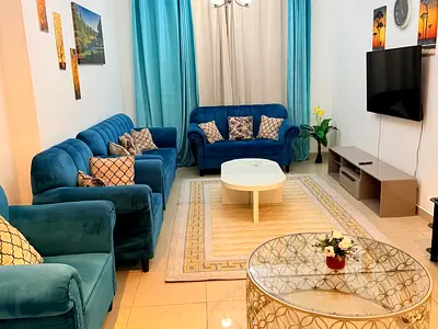 Two bedrooms and a living room / Fully furnished / Al Khan / Sharjah