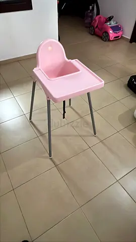 Pink Baby High Chair with Tray