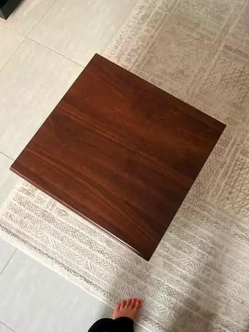 Square Dark Wood Side Table