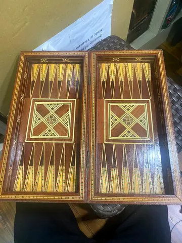 Handcrafted wooden backgammon box-30cm height,30cm length