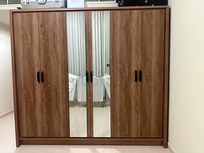 6-Door Wardrobe with 2 Full-Length Mirrors