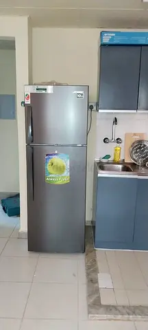 Aftron Used 2-door Silver Refrigerator - Good Working Condition
