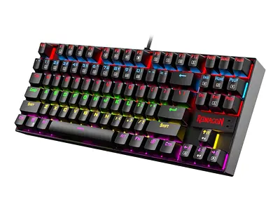 Redragon K552-RGB Arabic and English Compact Mechanical Gaming Keyboard Backlit Wired with Anti-Dust