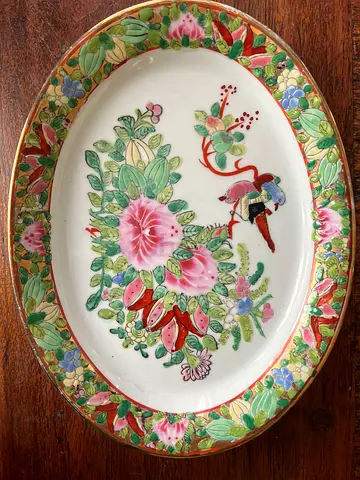 Chinese porcelain small oval tray