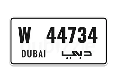 W 44734 | Unique plate number