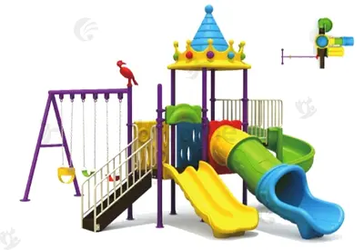 Used Outdoor Playground Set with Slides, Swings and Tunnel - Good Condition