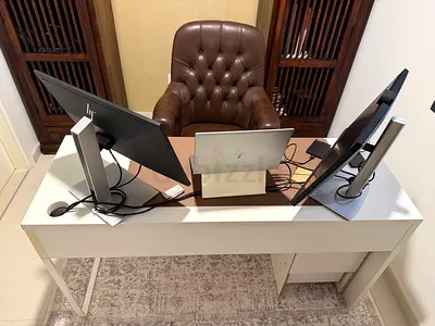 Work table with cable management