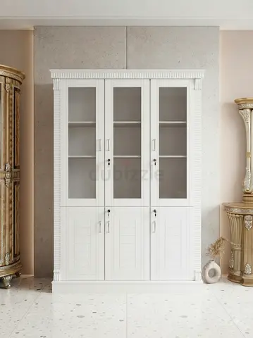Brand New 3 Door Showcase Cabinet Wooden Available For Sale