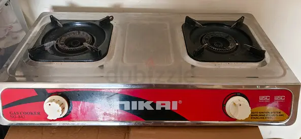 Nikai 2-Burner Stainless Steel Gas Stove - Used, Working