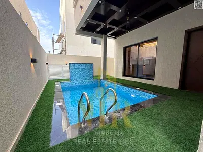**Luxury villa for sale in Al Bahia – 3 floors** Super deluxe finishing + private pool. Freehold ownership for all nationalities.