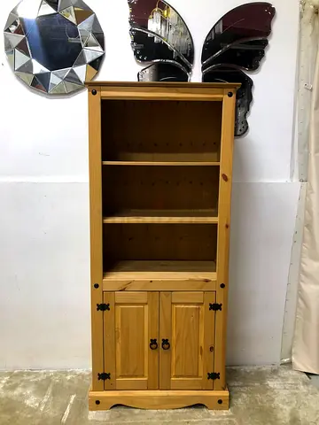 SOLID WOOD 2-Door bookcase(80x40x183cm)