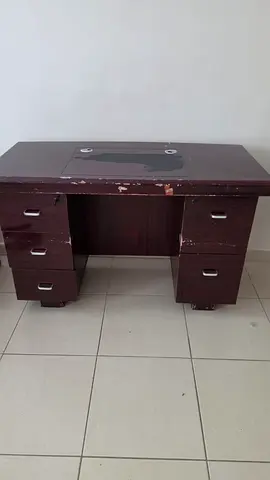 Wooden Office Desk with Drawers