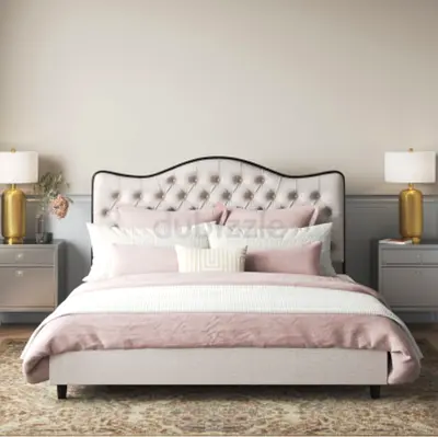 King Size Brand New Luxury Upholstered Modern Design Bed, Hydraulic Storage Can be Installed