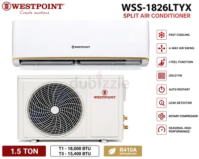 Westpoint WSS-1826LTYX 1.5 Ton Split Air Conditioner (R410A)