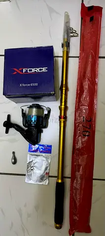 Fishing Sets beginners3 2.7 m Golden rod,6500 reel with line wt hook