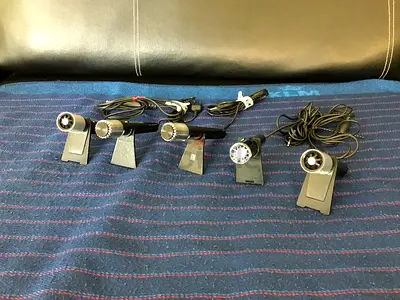 5 Vintage 1970s Wired Audio Microphones
