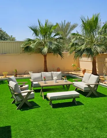 Outdoor garden lounge set with sofa, chairs and coffee table - brand new