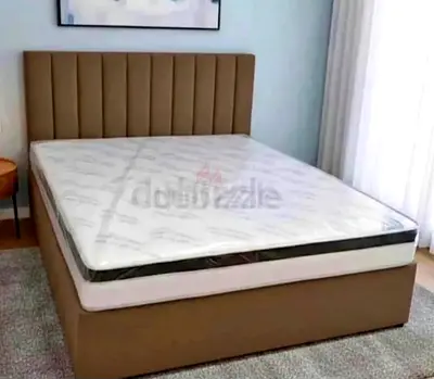 Brend New fabric wooden Queen size 160x200 Bed with Madical Matress Available
