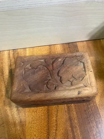 Wooden storage box 13cm length,5cm height