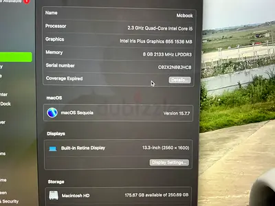MacBook Pro 2018 13.3" Retina, Intel Core i5, 8GB RAM, 256GB SSD