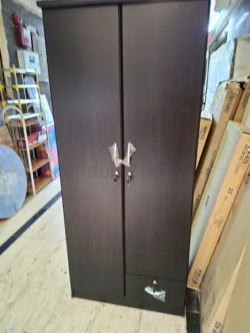 Dark Brown Two-Door Wardrobe / Armoire - Good Condition