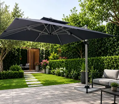 Large Cantilever Patio Umbrella - Offset Garden Parasol