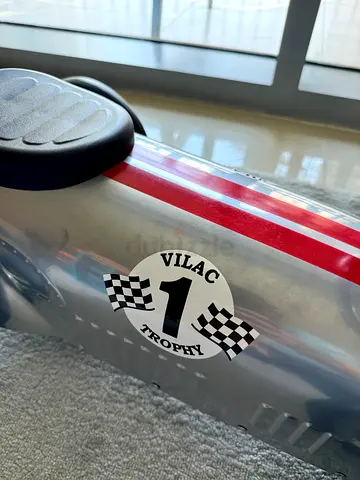 Vilac Silver Ride-On Race Car for Toddlers
