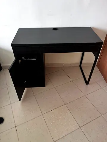 IKEA micke brown table with swivel chair