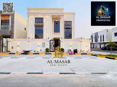 Classic corner villa in Al Aliyah, Ajman, featuring a private pool; registration fees included; freehold ownership for all nationalities.
