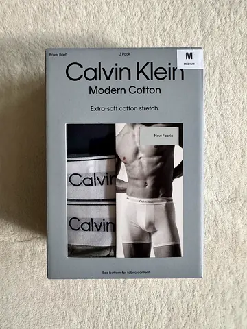 New Calvin Klein Modern Cotton 3-Pack Men's Boxer Briefs