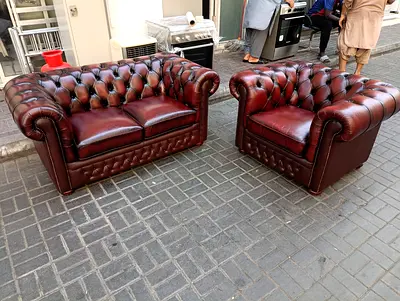 Sofa Chesterfield Leather 2+1