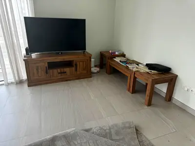 Solid Wood TV Cabinet with 3 Tables