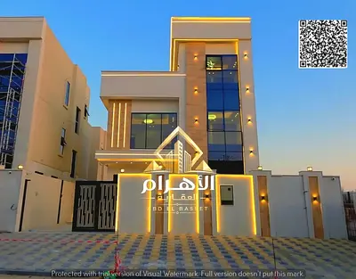Villa for sale in Ajman | Al Helio 2 area | 5 bedrooms, majlis, hall, maid's room and roof | Freeho
