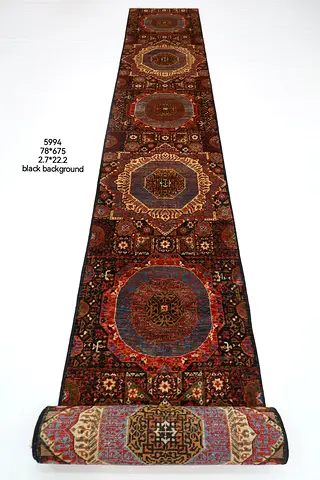 6.8 meters 22 ft Traditional mamlouk handmade Style Hallway Runner Rug.،
