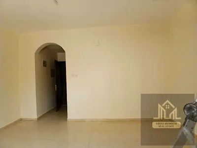 Spacious studio available yearly unfurnished for family ready to move close kitchen sharjah muwaileh