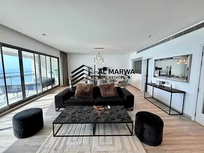 Stunning Direct Beach Views || Luxury 3BR +Maids Room || Private Beach || Fully Furnished || 2 Car Parkings Free || All Amenities