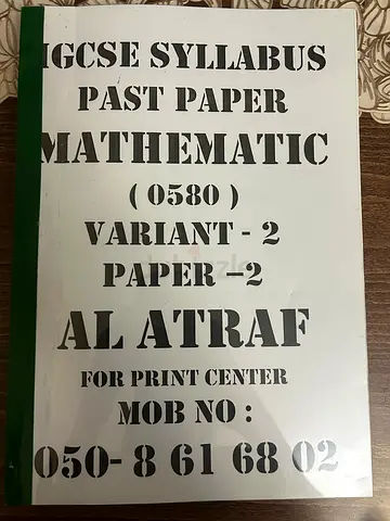 IGCSE MATHS PAST PAPER BOOKLET