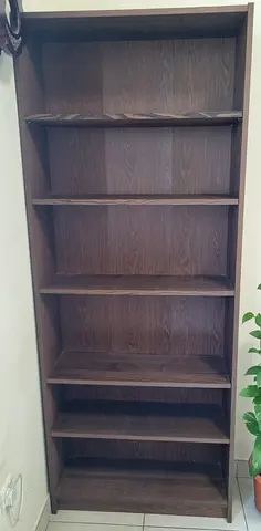 IKEA Tall Wooden Bookcase / Shelving Unit - Dark walnut  Finish