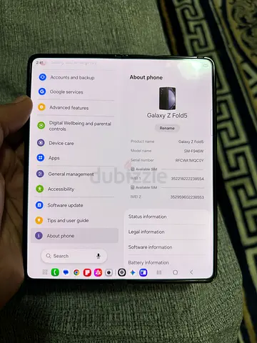 Sumsung Galaxy z fold 5 256 gb A+ condition