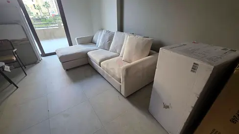 Ikea gronlid L shape sofa bed with storage space and mattress