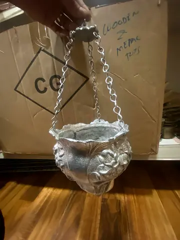 silver-tone hanging decoration 20cm height