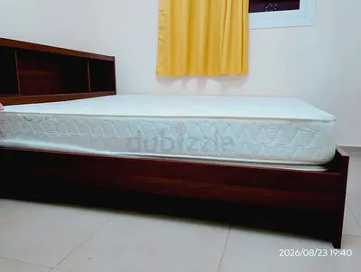 King size bed with metres