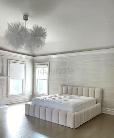 Modern Upholstered Channel Tufted Bed Frame