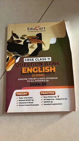 Educart question bank English Class XI 2024-25