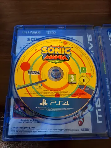 Sonic Mania (PS4) - Disc and Case